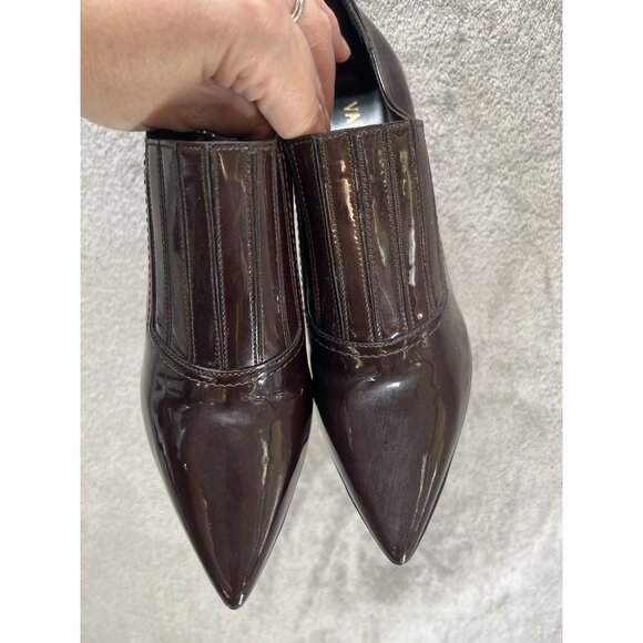 Valentino Garavani Women’s 37 6.5 Brown Stilettos ￼Patent Leather Ankle Booties - Picture 8 of 14